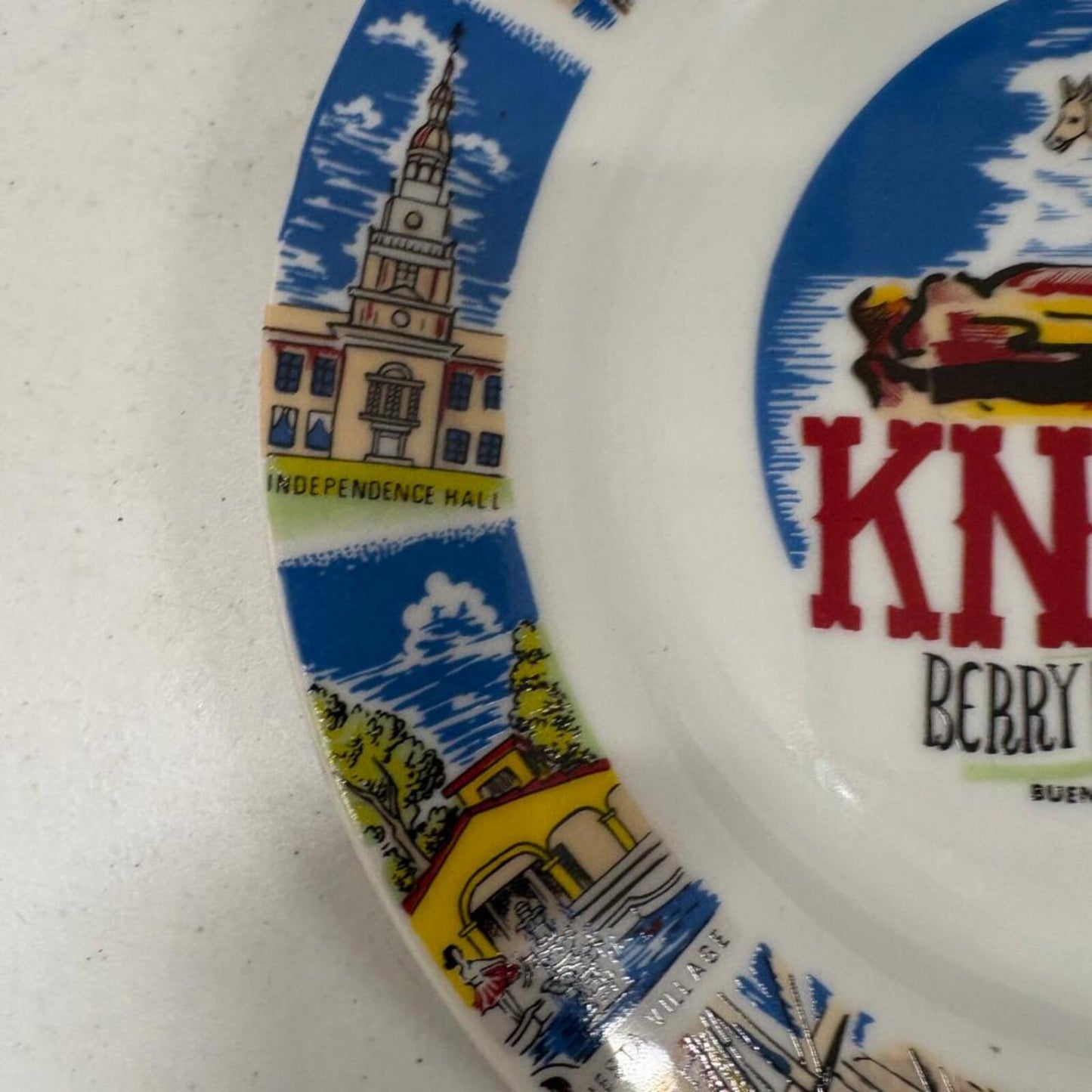 Vintage Knotts Berry Farm Ghost Town Souvenir Plate Buena Park California 9.25"