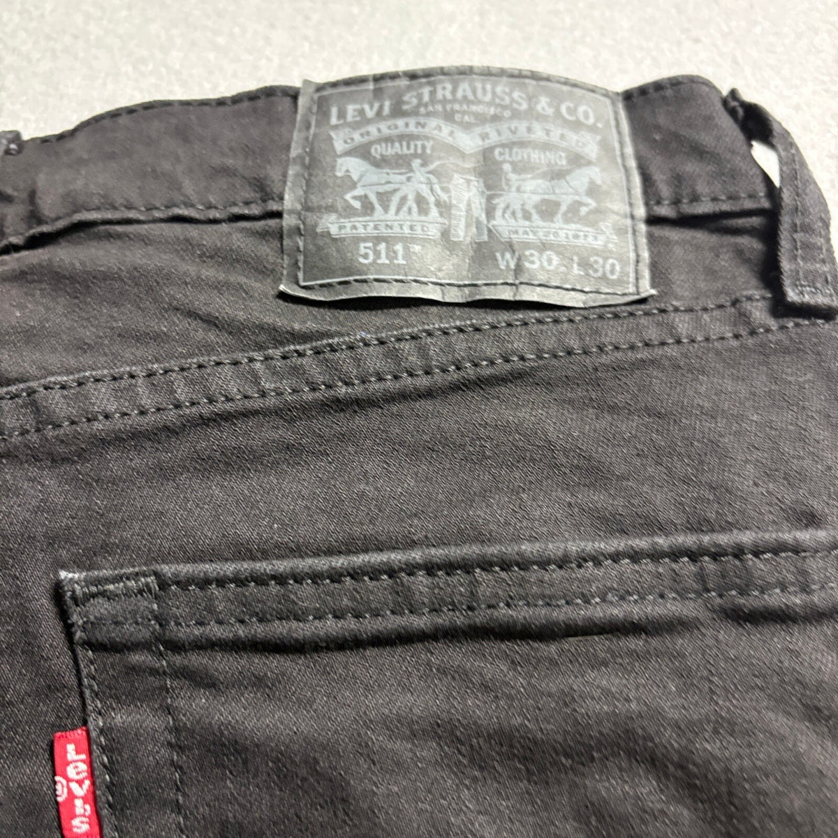 Levi's 511 Slim Fit Jeans Mens W30 L30 Black Stretch Denim Pants 04511-1907 - Photo 16