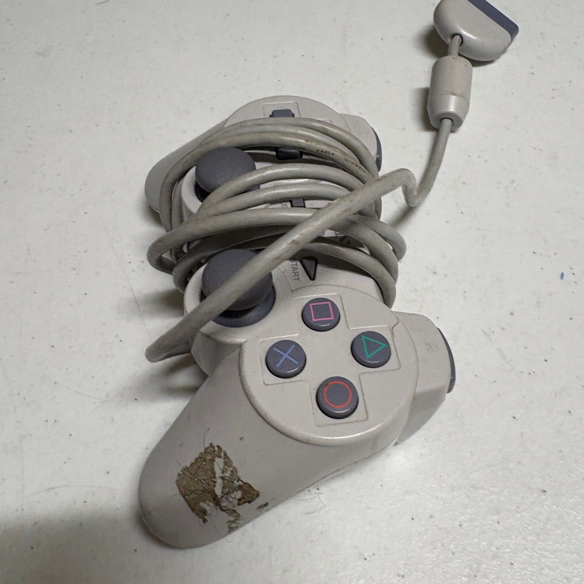Sony PlayStation 1 PS1 DualAnalog Controller Model SCPH-1180 Original Gray Wired