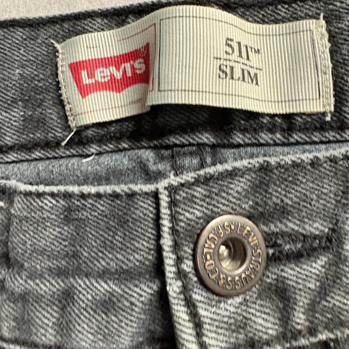 Levi's 511 Slim Fit Jeans Mens 30x30 Gray Denim Stretch Pants 20 Reg