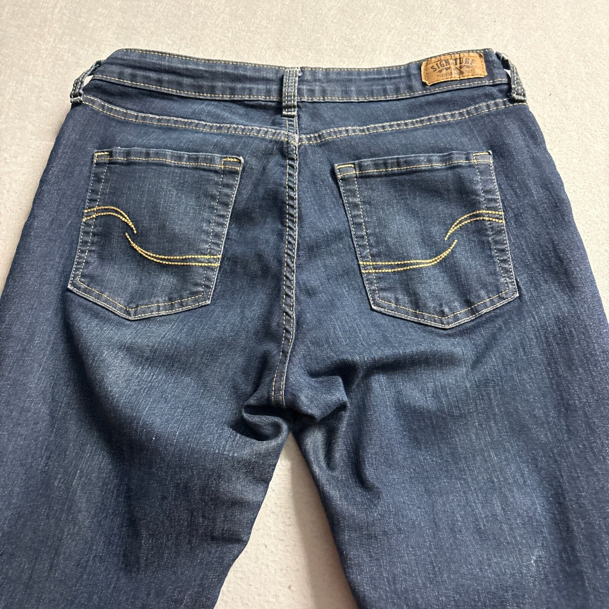Signature by Levi Strauss & Co Women Modern Straight Jeans Blue Denim Sz 10