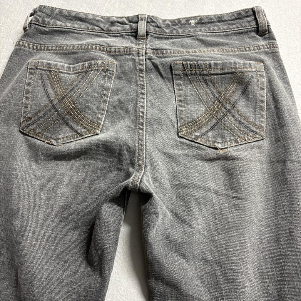 Jane Doe Jeans Womens 5 Gray Denim Low Rise Bootcut Stretch Pants