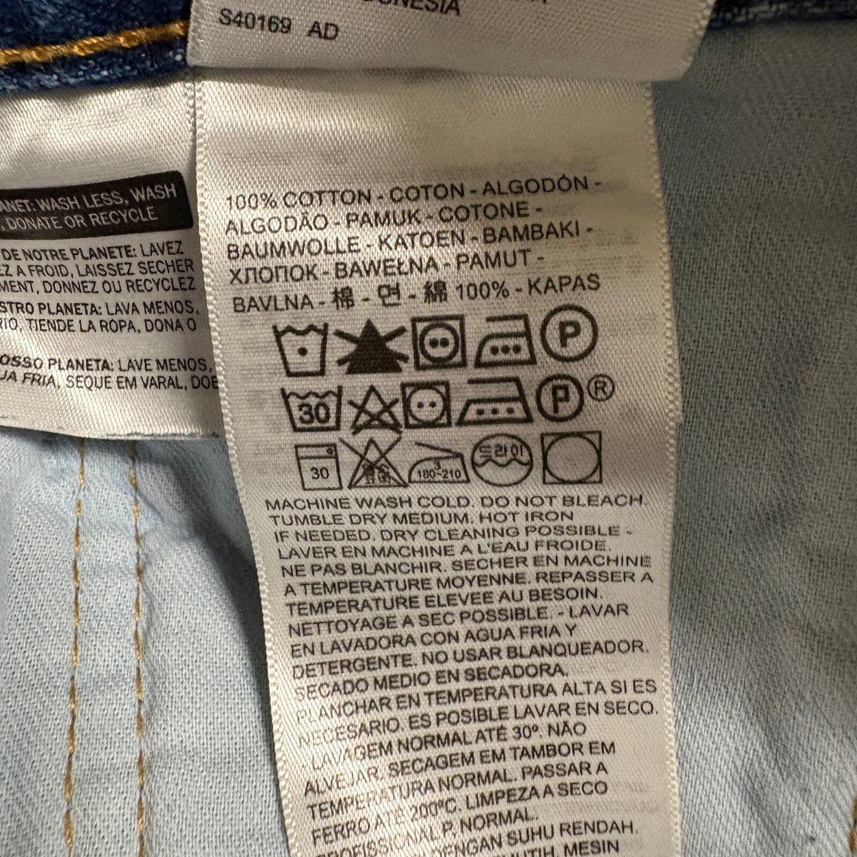 Levis 505 Regular Fit Jeans Mens 38x34 Blue Denim Straight Leg Pants