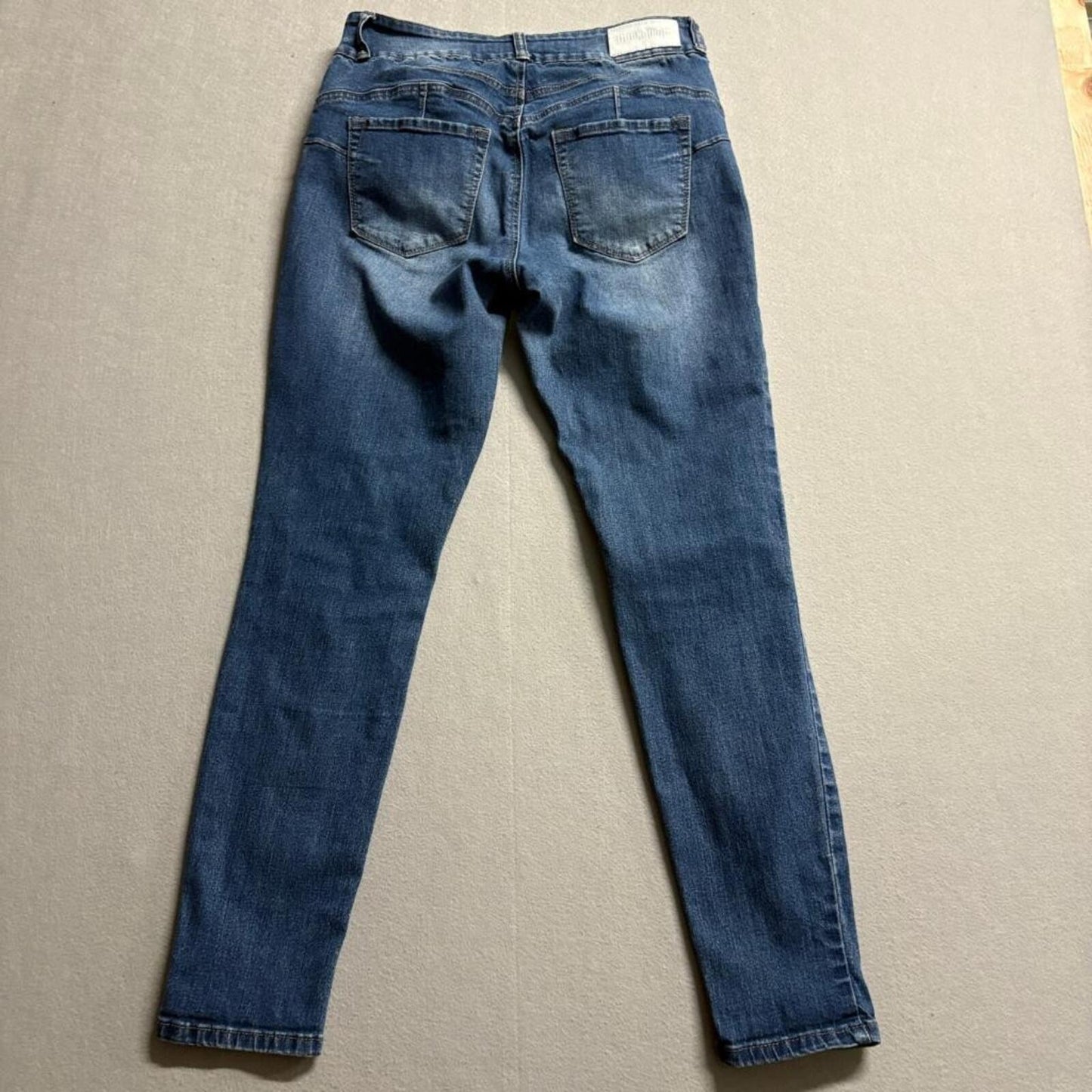 Hydraulic Hydra Lift Cuff Skinny Jeans Womens Size 8 Blue Denim Stretch Mid Rise
