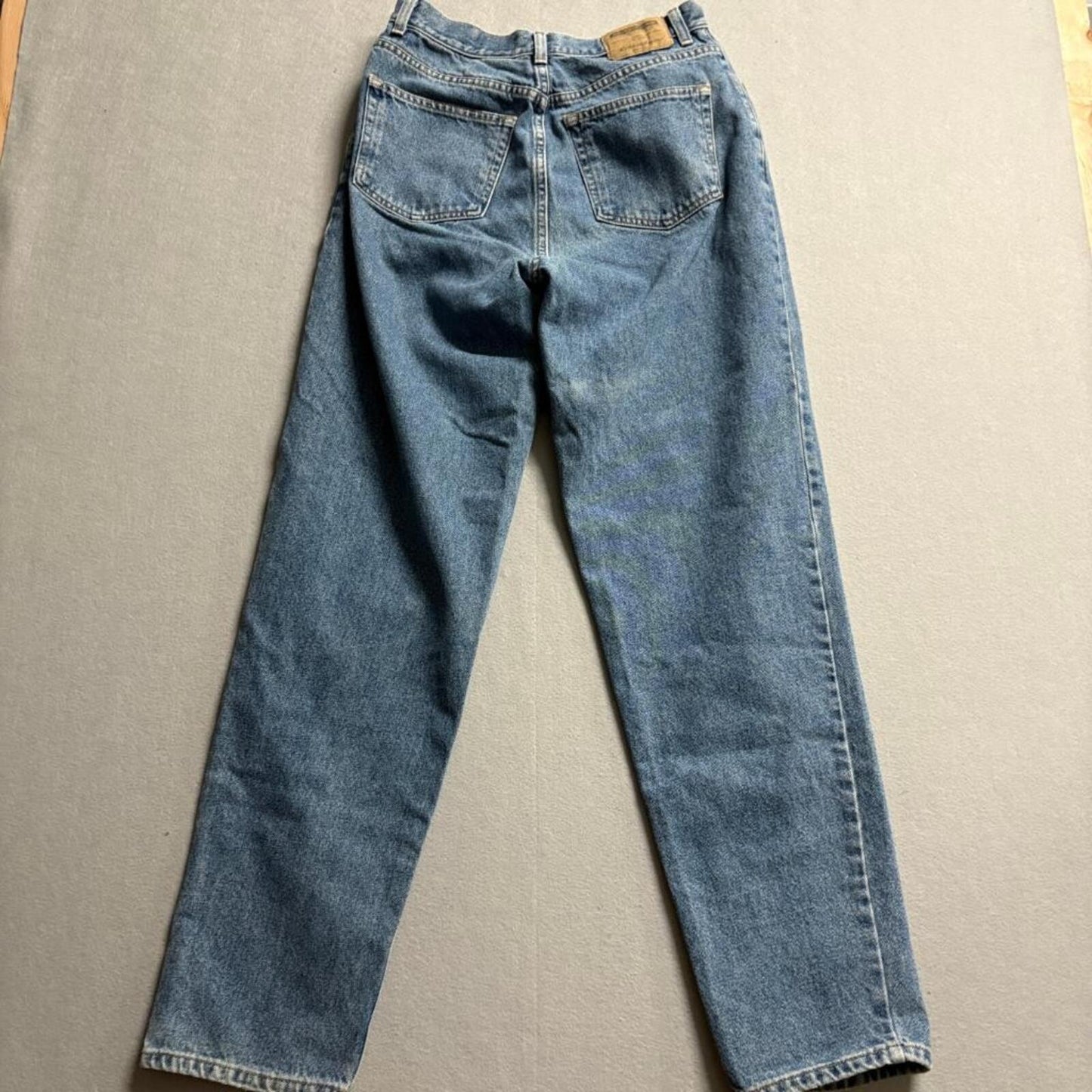 Eddie Bauer Vintage Mom Jeans Womens 10 Tall Blue Denim High Rise Straight Leg