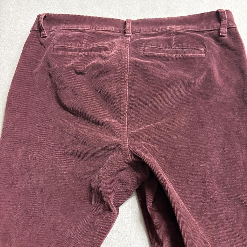 Torrid Corduroy Pants Womens Plus 16S Burgundy Purple Stretch Wide Leg Crop