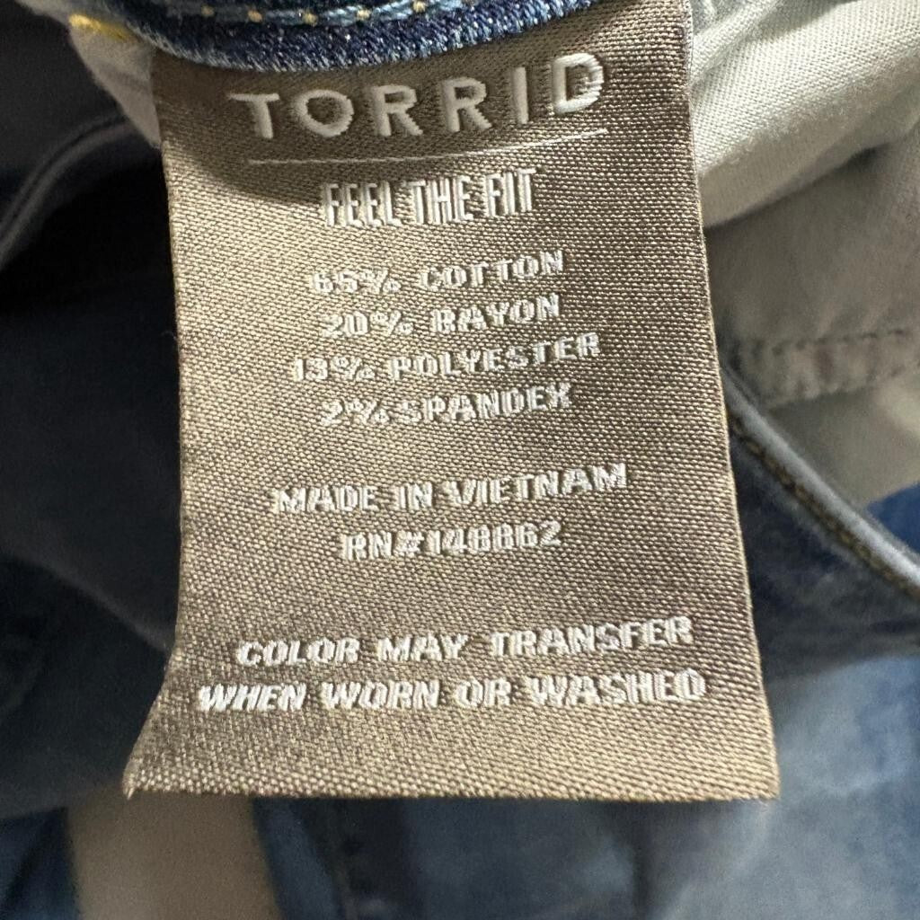 Torrid Super Soft Jeggings Womens 22R Blue Denim Stretch High Rise Skinny Jeans
