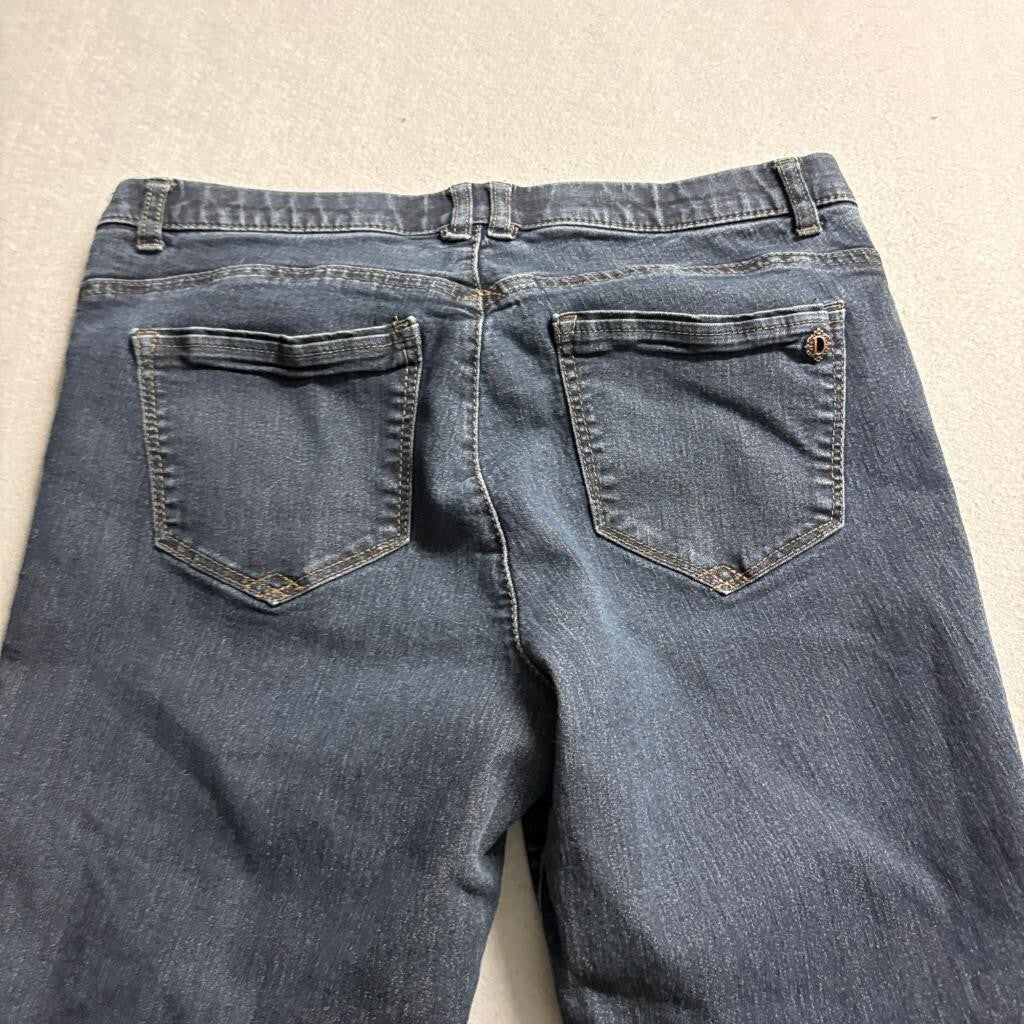 Democracy Ab Technology Skinny Jeans Womens 10P Blue Stretch Denim Crop Ankle