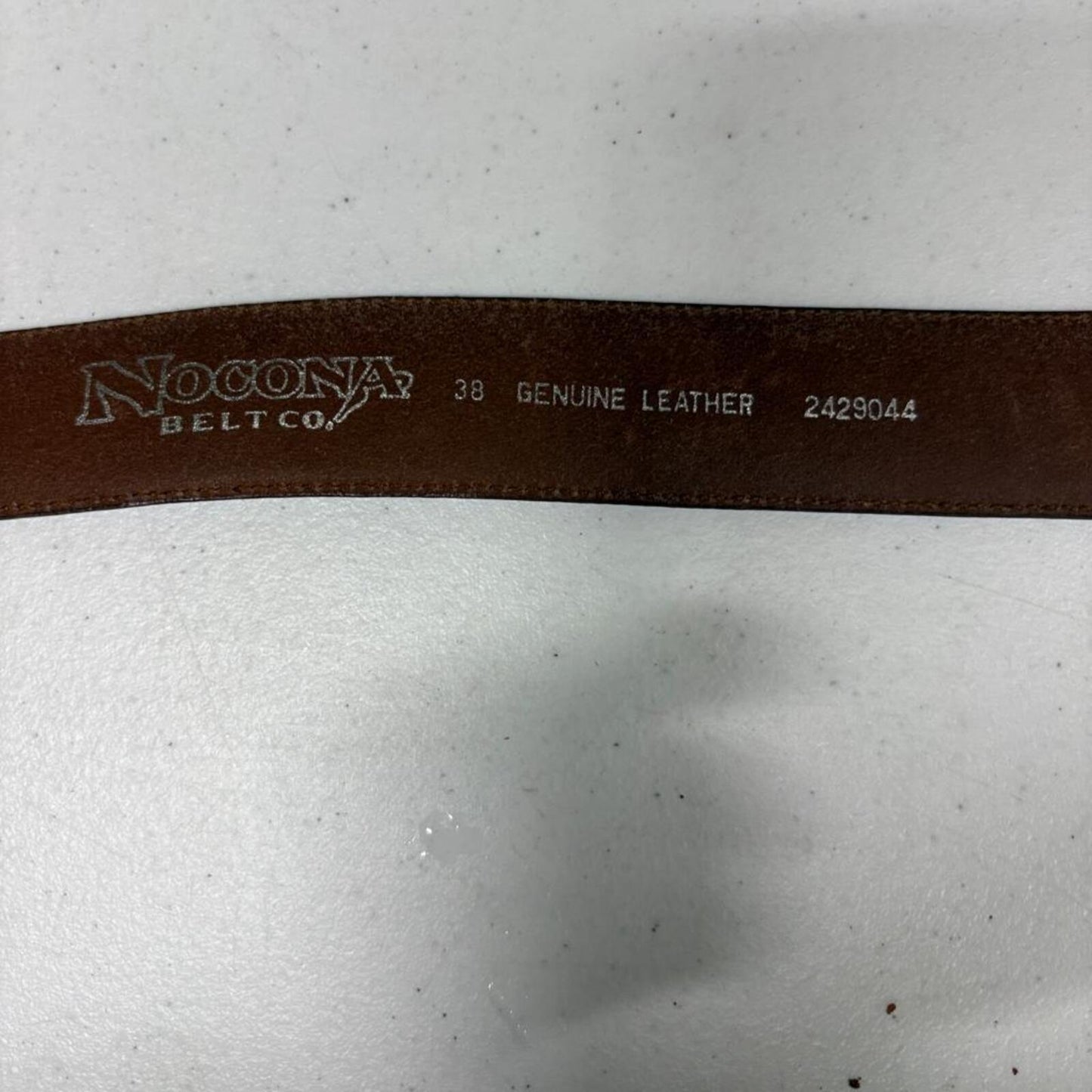 Nocona Belt Co Womens Brown Leather Western Belt Size 38 Studded Silver Buckle