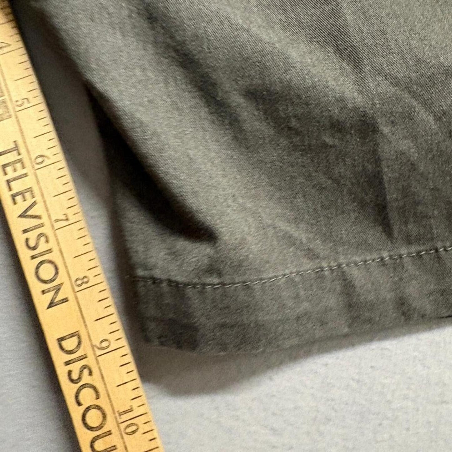 Volcom Chino Shorts Mens 38 Gray Green Stretch Casual Skateboarding Flat Front
