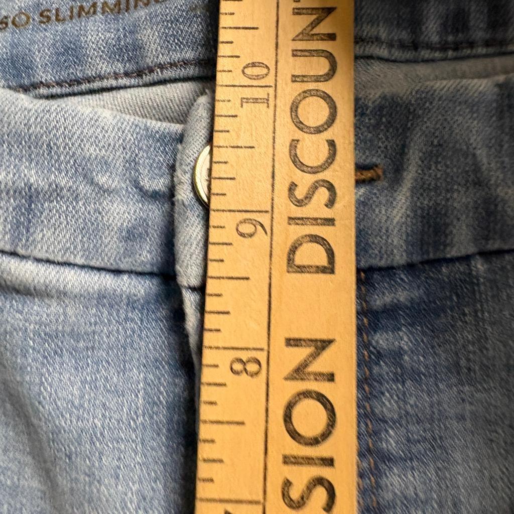 Chicos So Slimming Girlfriend Slim Leg Crop Jeans Womens Blue Denim Side Stripe