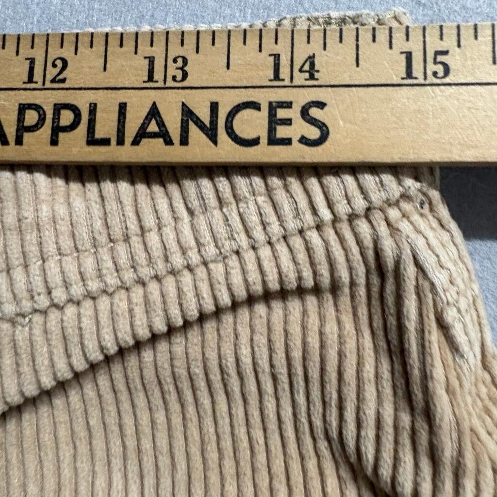 Empyre Relaxed Fit Corduroy Pants Mens 26x24 Beige Tan Skate Y2K Baggy