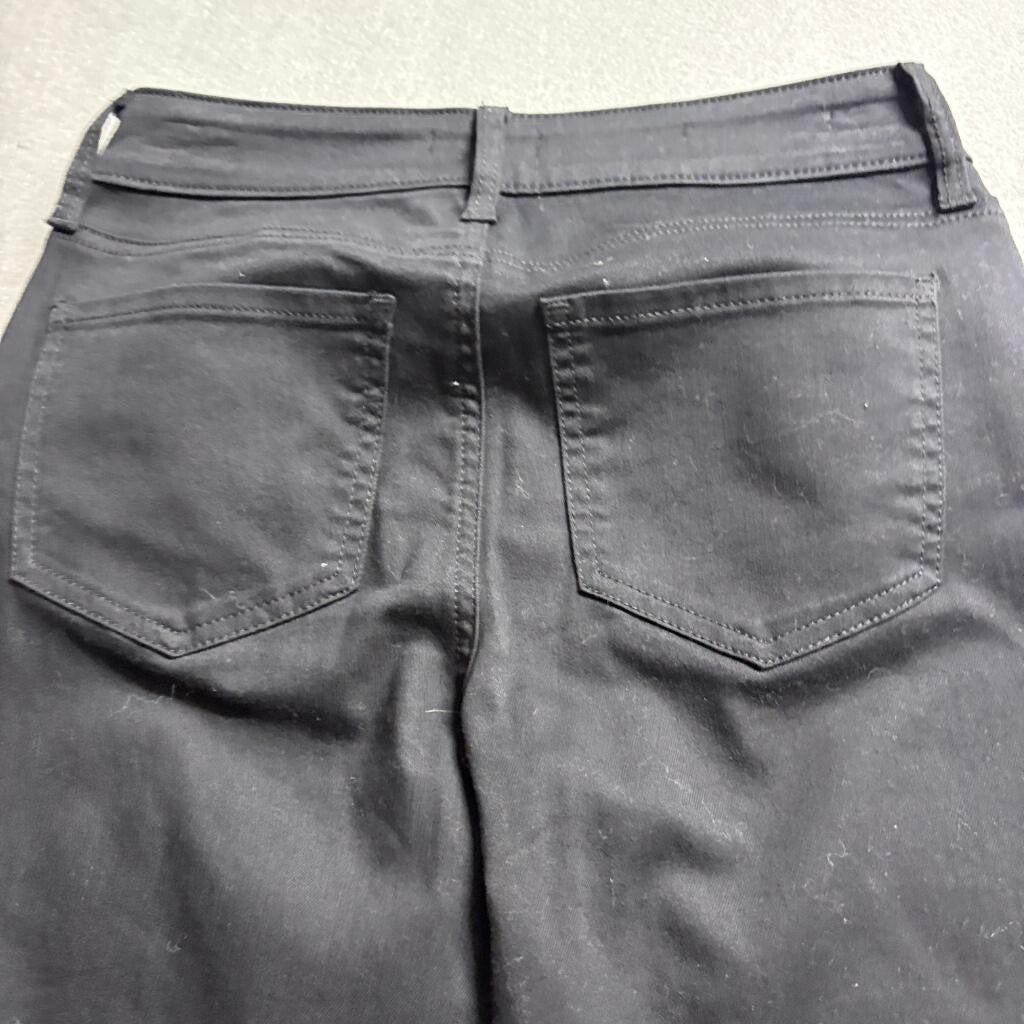 NYDJ Marilyn Straight Jeans Womens Size 0 Black Lift Tuck Stretch Denim
