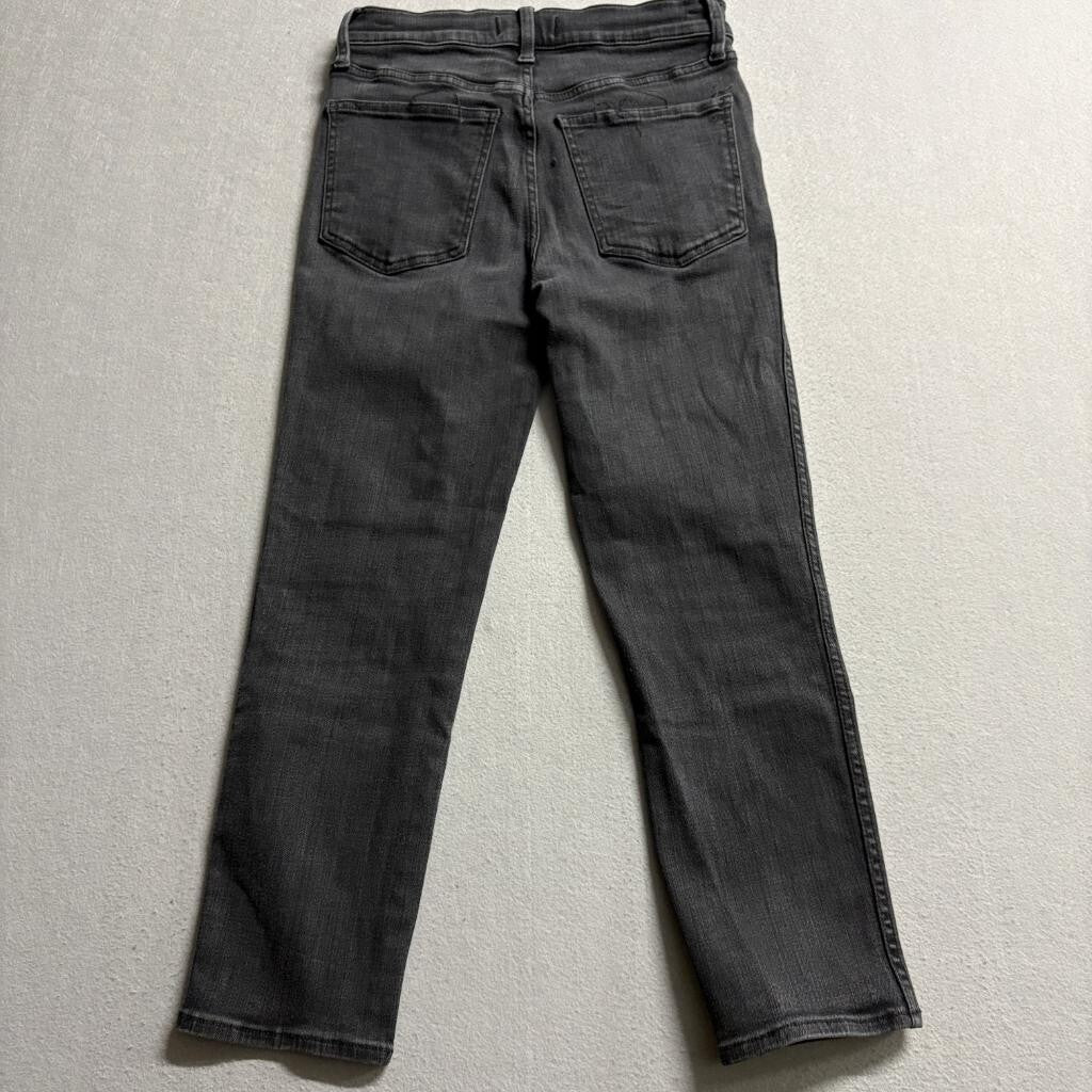 Madewell Stovepipe Jeans Womens 28P Gray High Rise Crop Stretch Denim