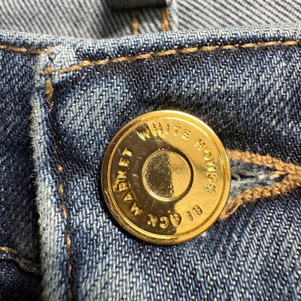 White House Black Market The Straight Crop Jeans Womens 4P High Rise Blue Denim