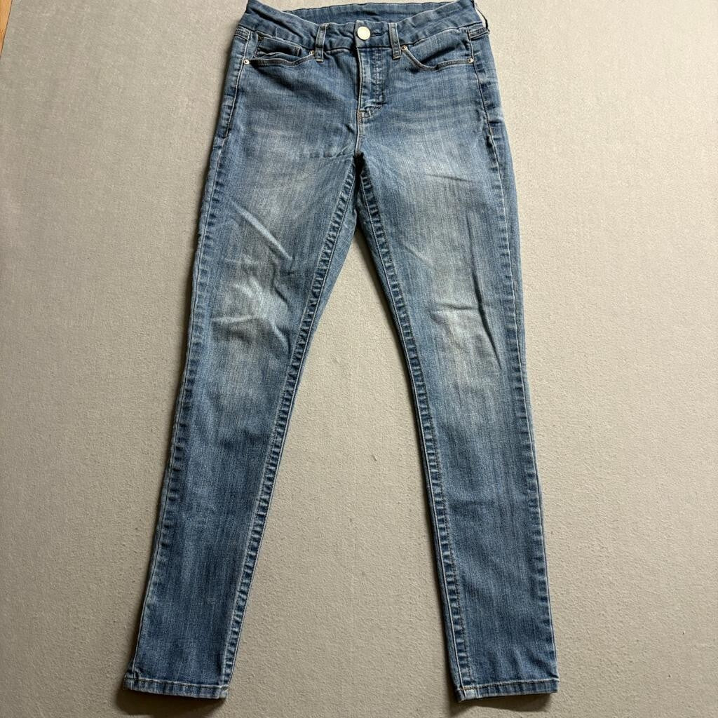 Seven7 Tummyless Skinny Jeans Womens Size 8 Blue Stretch Denim Mid Rise