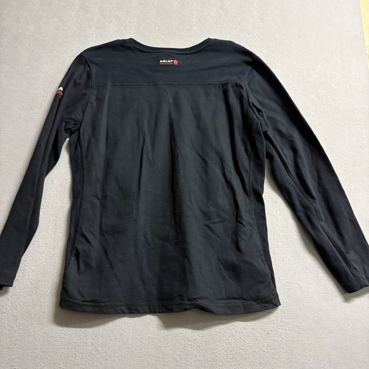 Ariat FR Work Shirt Womens XL Black Flame Resistant Long Sleeve CAT 2 V-Neck Tee