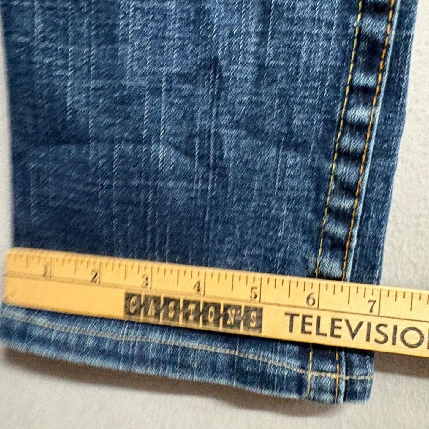 True Religion Jeans Womens 30 Blue Denim Straight Leg Low Rise Made in USA