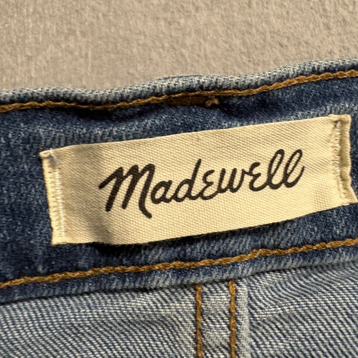 Madewell 10 High Rise Skinny Jeans Womens 25P Blue Denim Button Fly Raw Hem