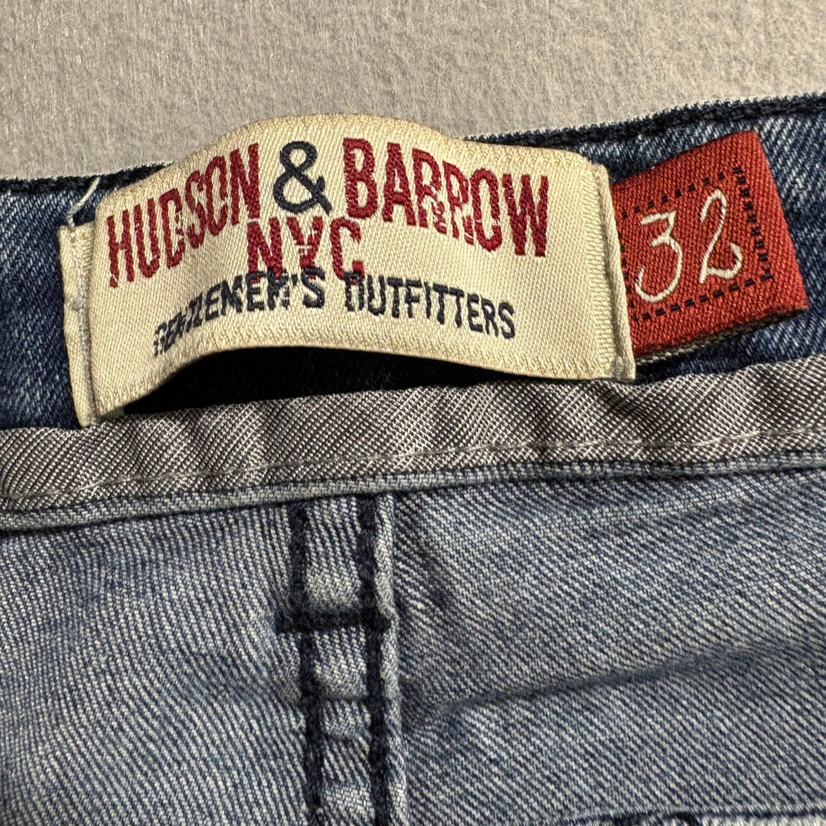 Hudson and Barrow Slim Stretch Jeans Mens 32x30 Blue Denim Medium Wash Pants