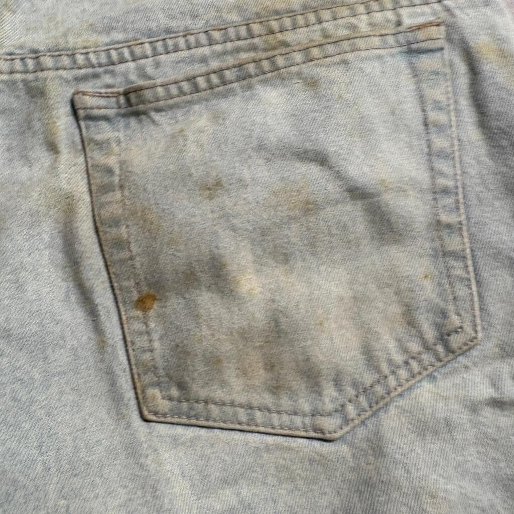 Vintage Brittania Jeans Mens 38x32 Light Wash Denim Straight Leg Made in HK