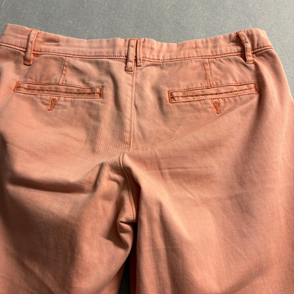 Pilcro and the Letterpress Hyphen Jeans Womens 28 Peach Coral Crop Stretch Denim