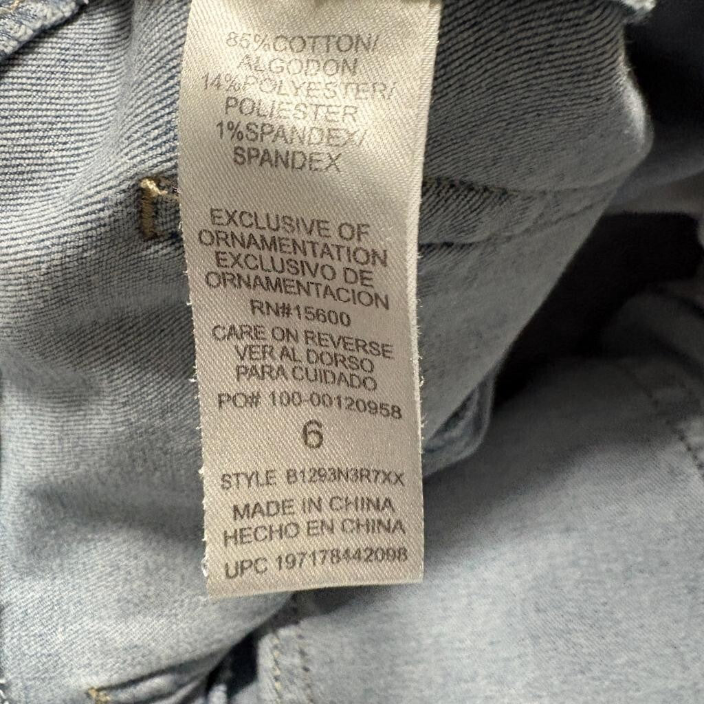 Democracy Ab Technology Jeans Womens 6 Light Wash Stretch Straight Leg Blue