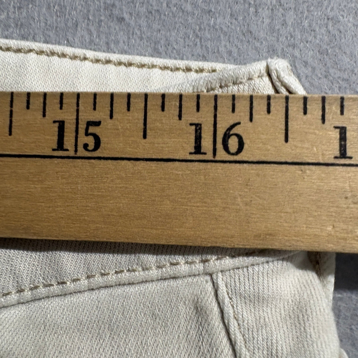 Paige Federal Slim Straight Jeans Mens 33 Beige Tan Stretch Denim Made in USA
