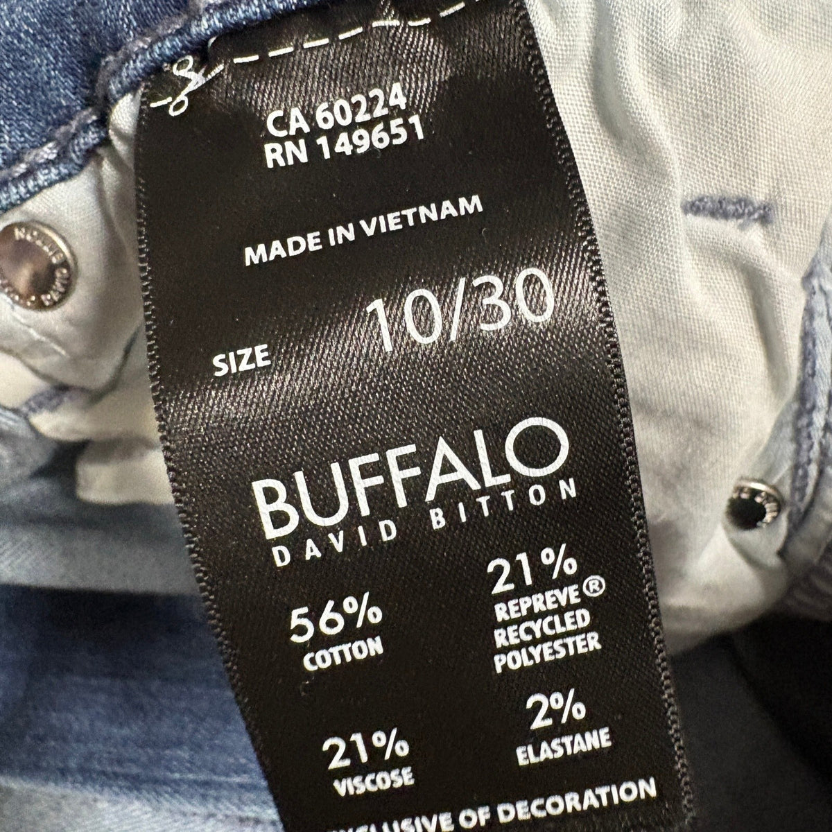 Buffalo David Bitton Alyssa Jeans Womens 10/30 High Rise Straight Leg Stretch
