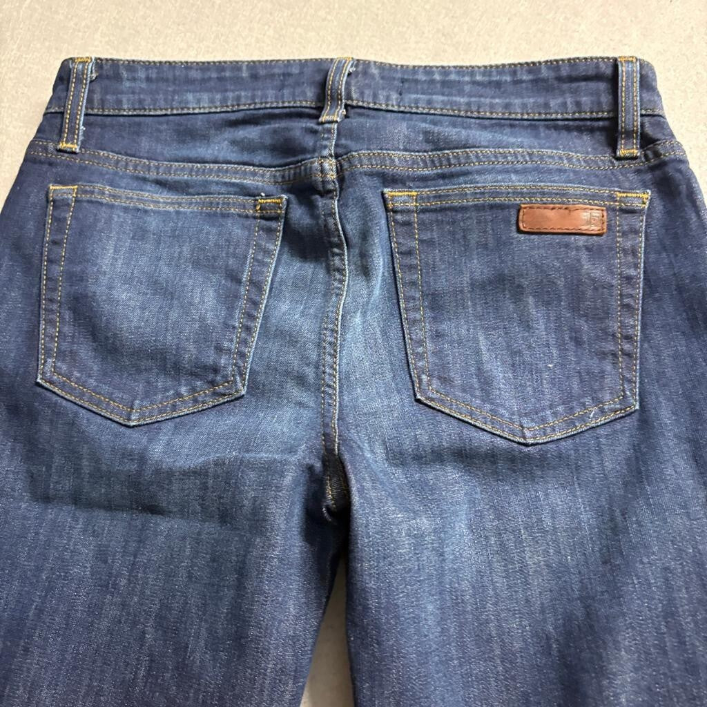 Joe's Jeans Petite Bootcut Size 28 Womens Blue Denim Raw Hem Stretch Jeans