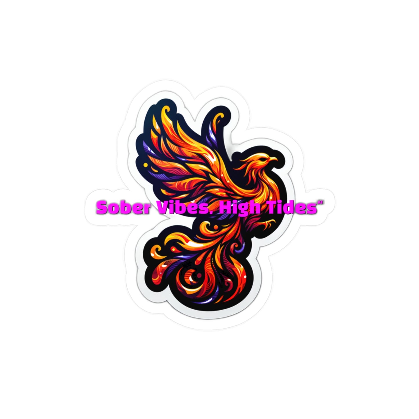 Sober Vibes High Tides – Sobriety Sticker
