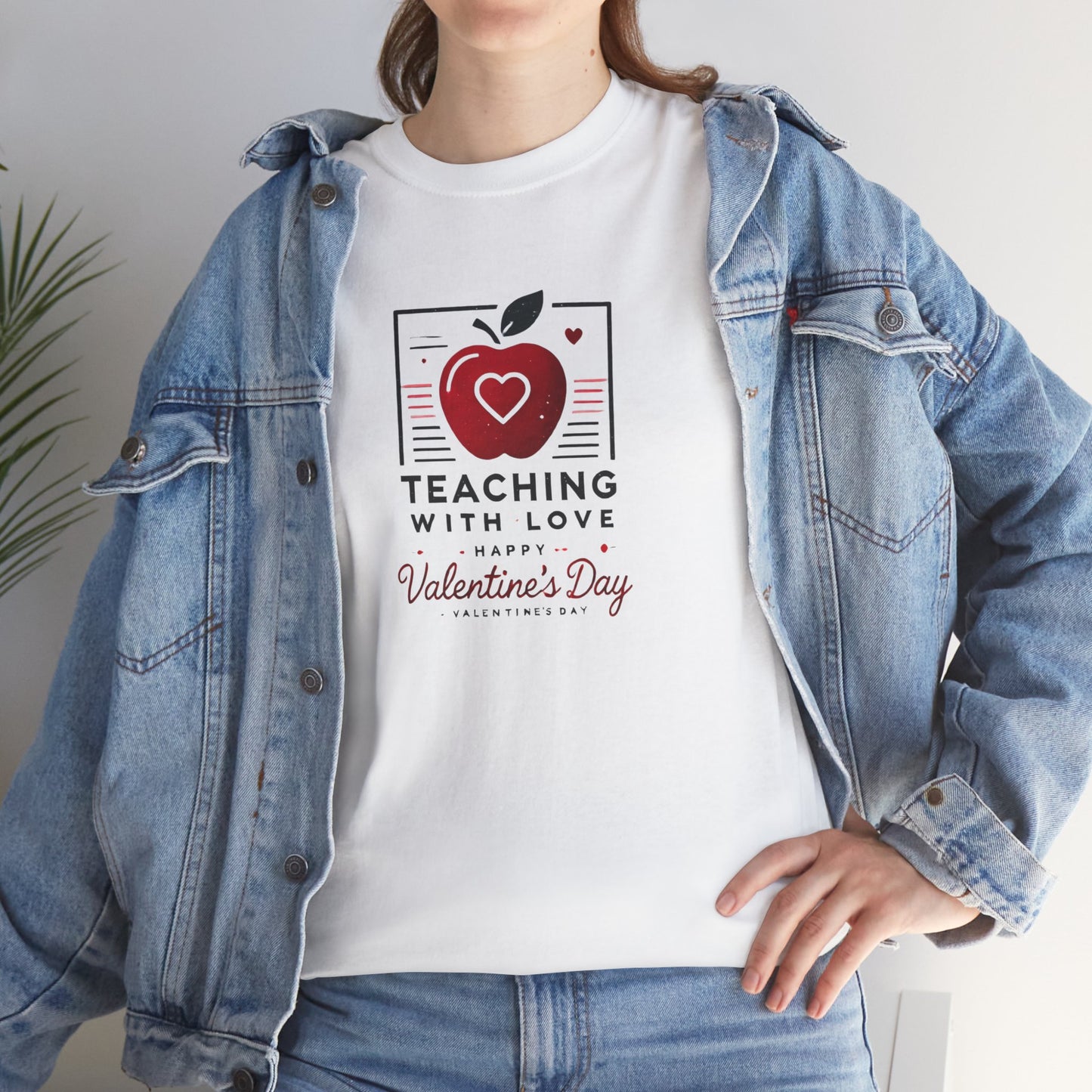 T-Shirt Teacher with Love Valentines Day Gift For Her