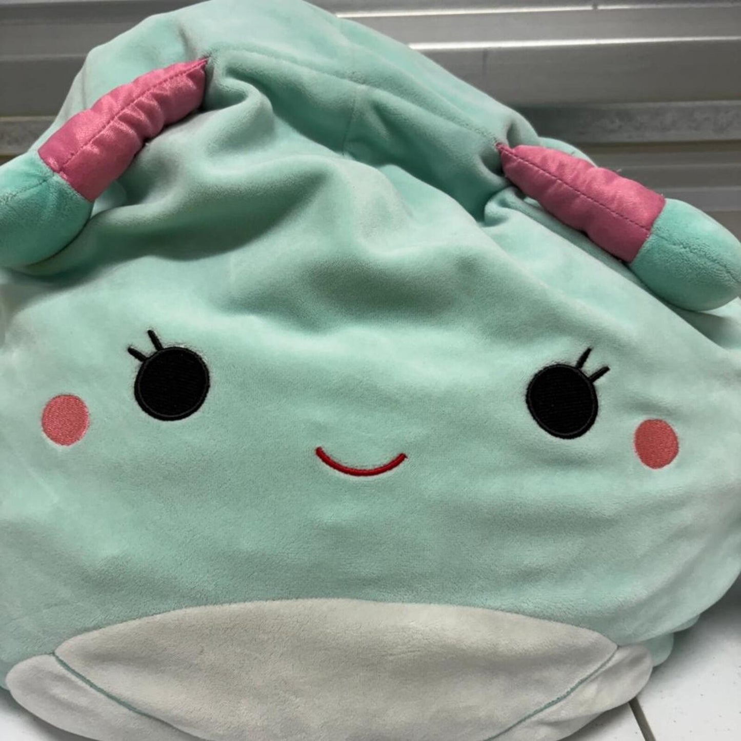 Squishmallows Reina the Butterfly 16 Inch Teal Pink Plush Kellytoy Large