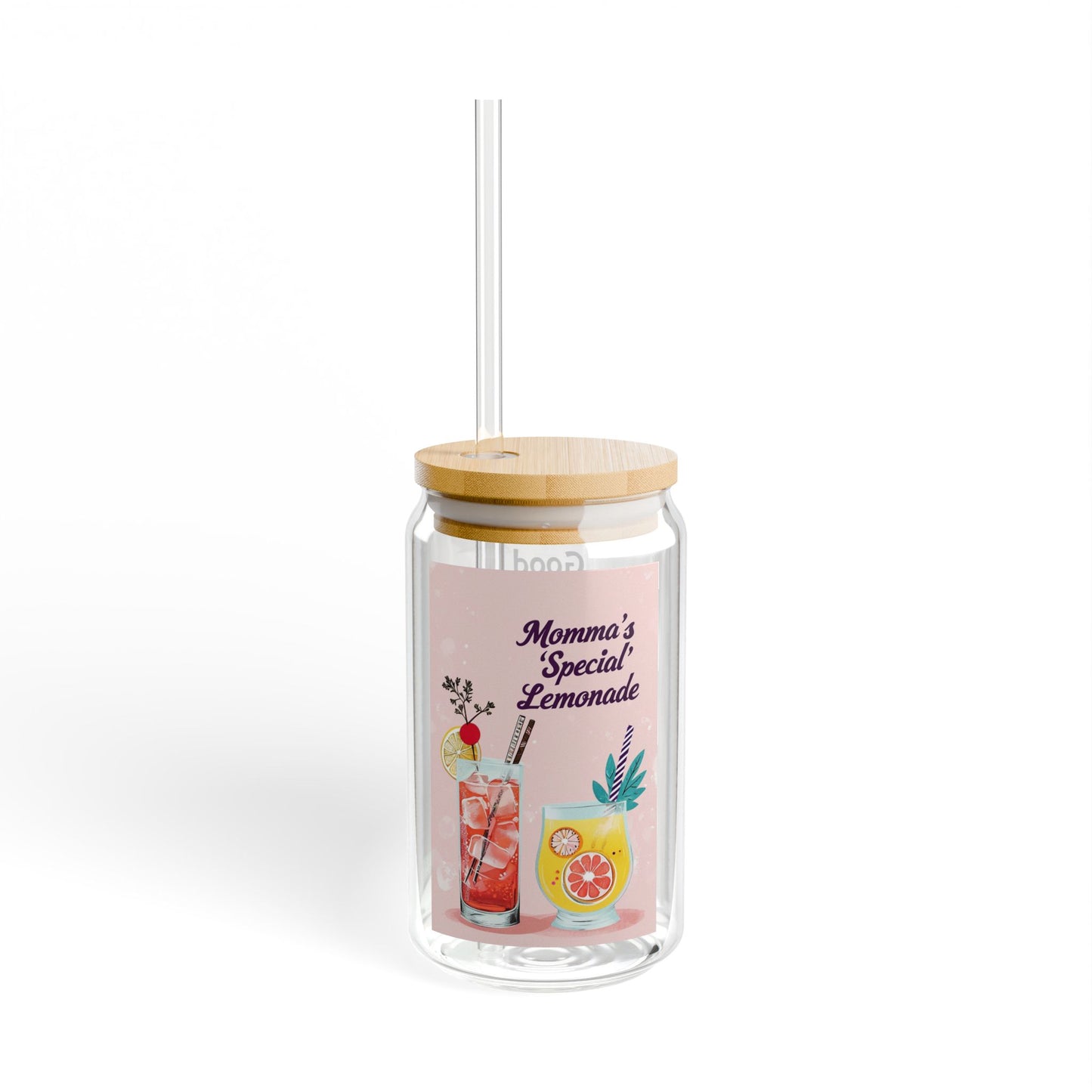 Moms Special Lemonade Sipper Glass, 16oz Printify