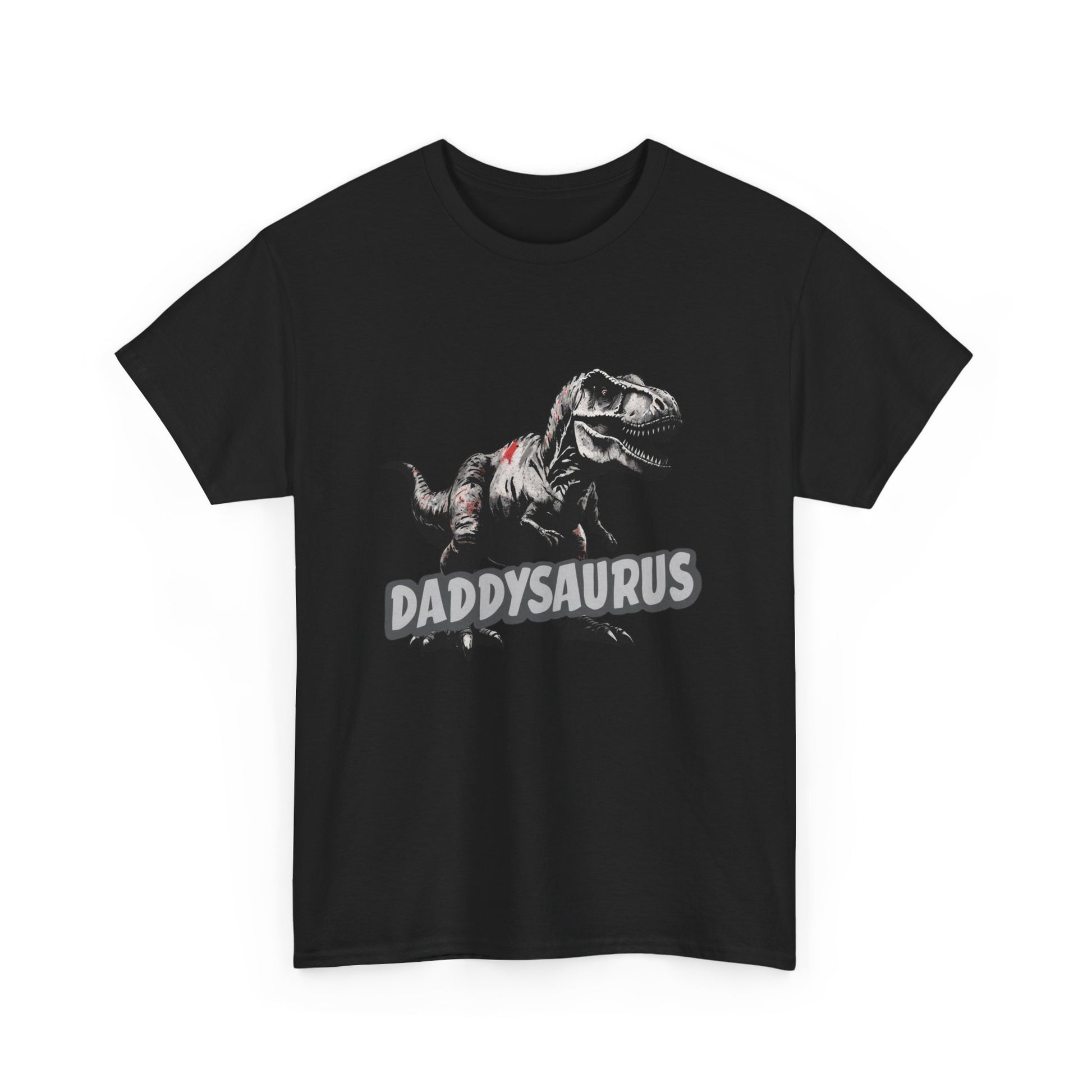 Daddysaurus TRex Dinosaur Heavy Cotton Tee Printify