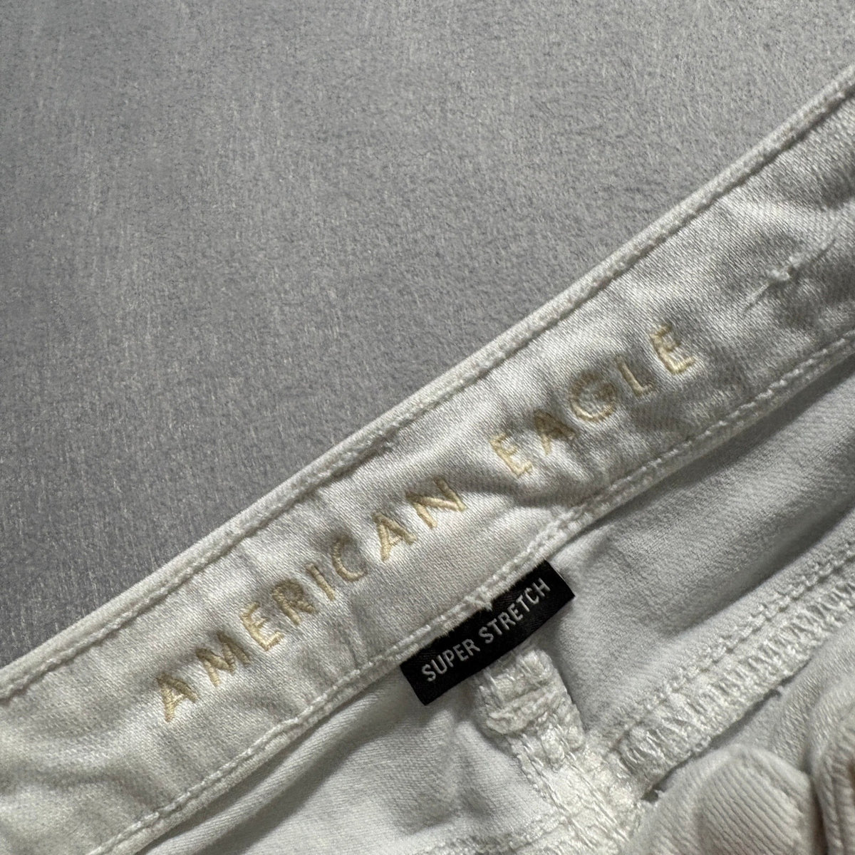 American Eagle Skinny Kick Jeans Womens Size 0 Regular Gray Super Stretch Denim