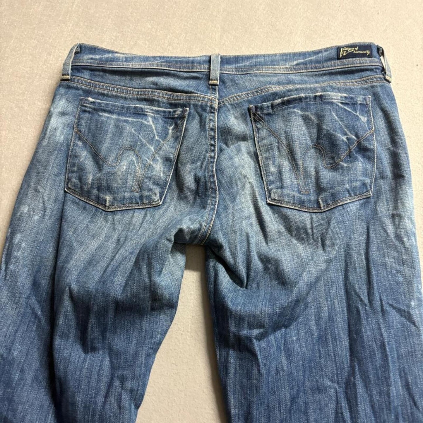 Citizens of Humanity Kelly Bootcut Jeans Womens 30 Distressed Blue Denim