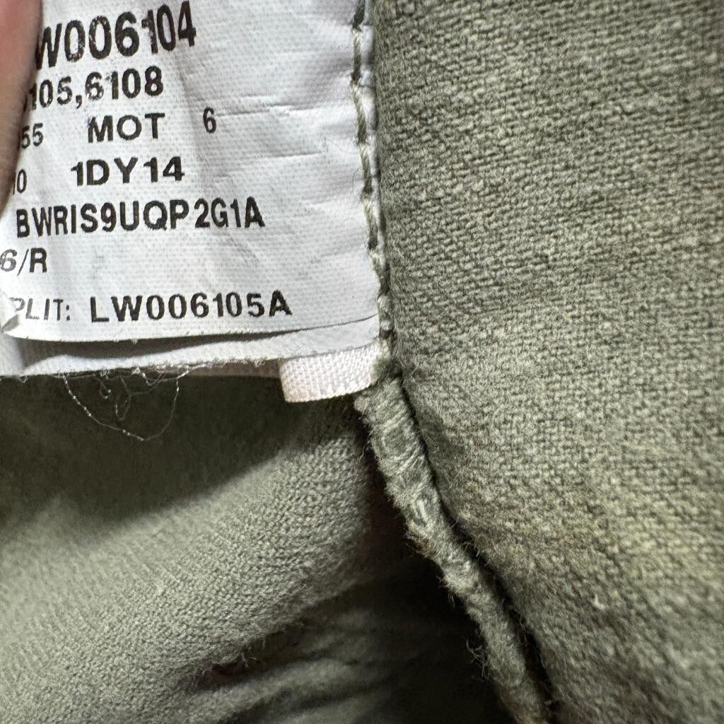 L.L. Bean Utility Pants Womens 6 Reg Green Stretch Cotton Blend Straight Leg