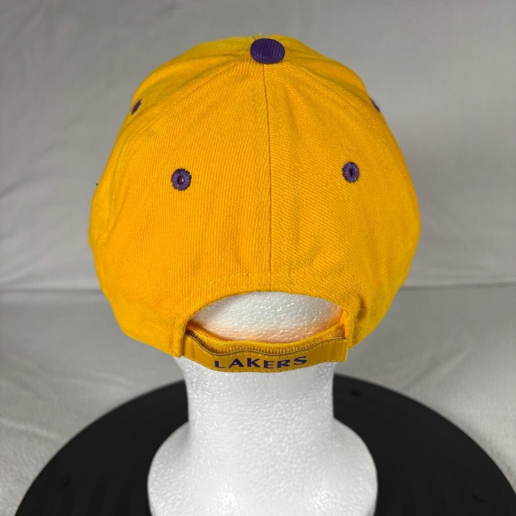 Los Angeles Lakers NBA Elevation Strapback Hat Cap Yellow Purple OSFA