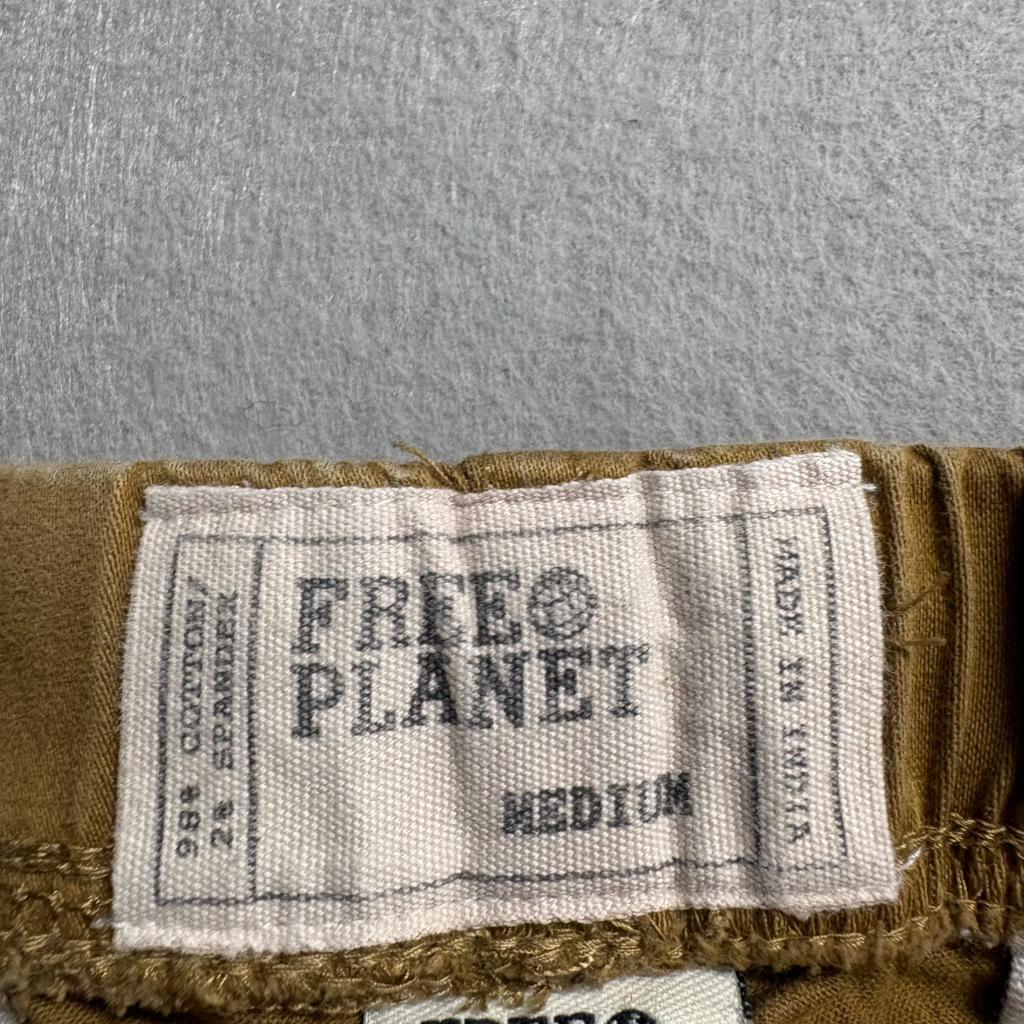 Free Planet Jogger Pants Mens Medium Brown Cotton Stretch Elastic Waist