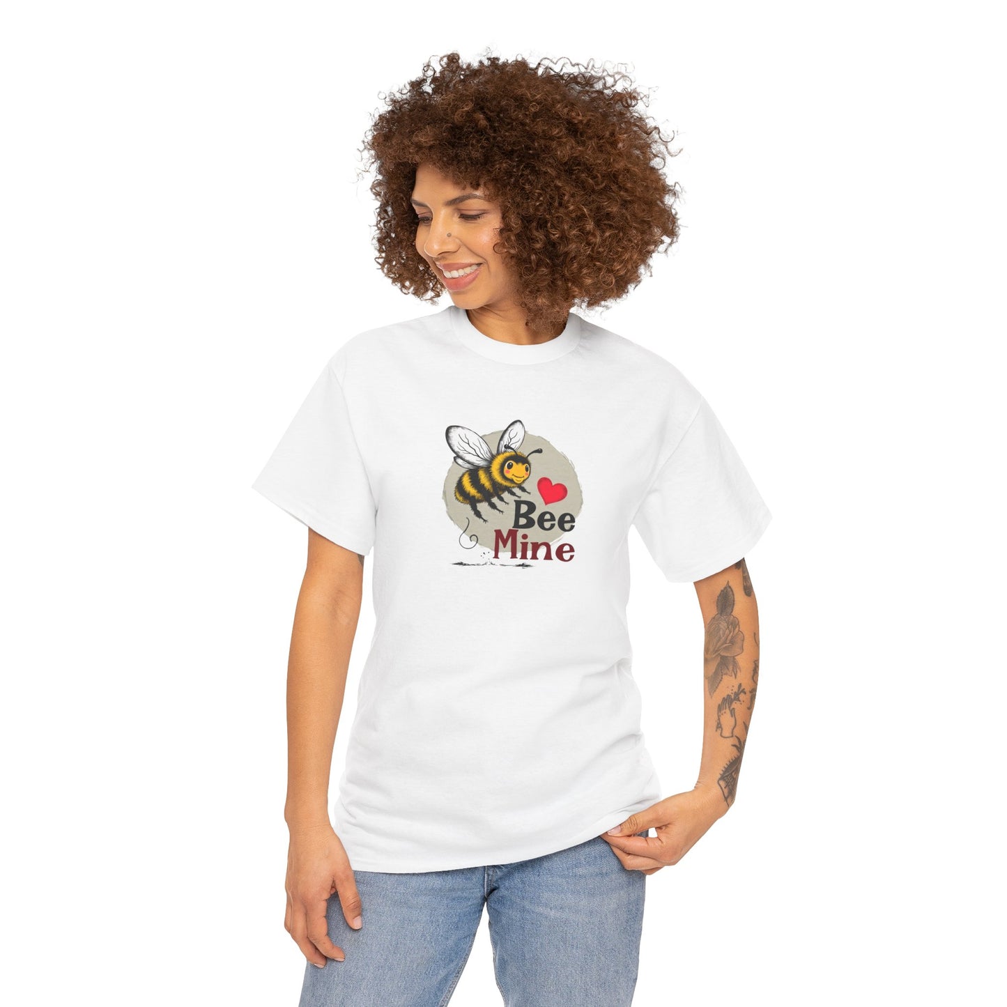 Bee Mine Valentines Day Unisex Heavy Blend™ Crewneck T-Shirt