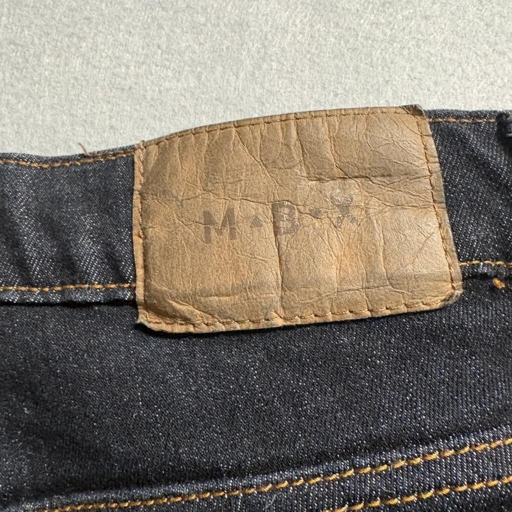 M-B-X Slim Fit Jeans Mens 30x30 Dark Indigo Blue Stretch Denim