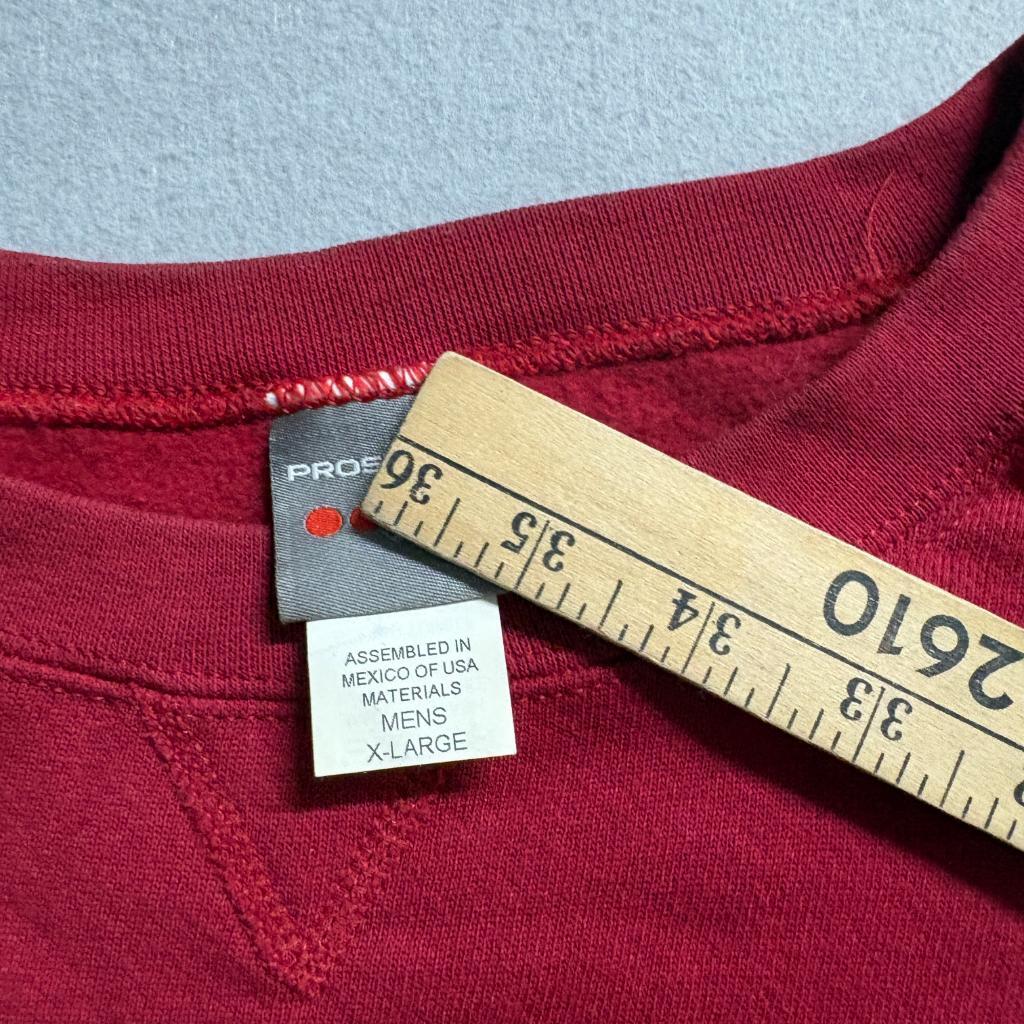 Pro Spirit Blank Crewneck Sweatshirt Mens XL Red Cotton Blend Fleece Pullover