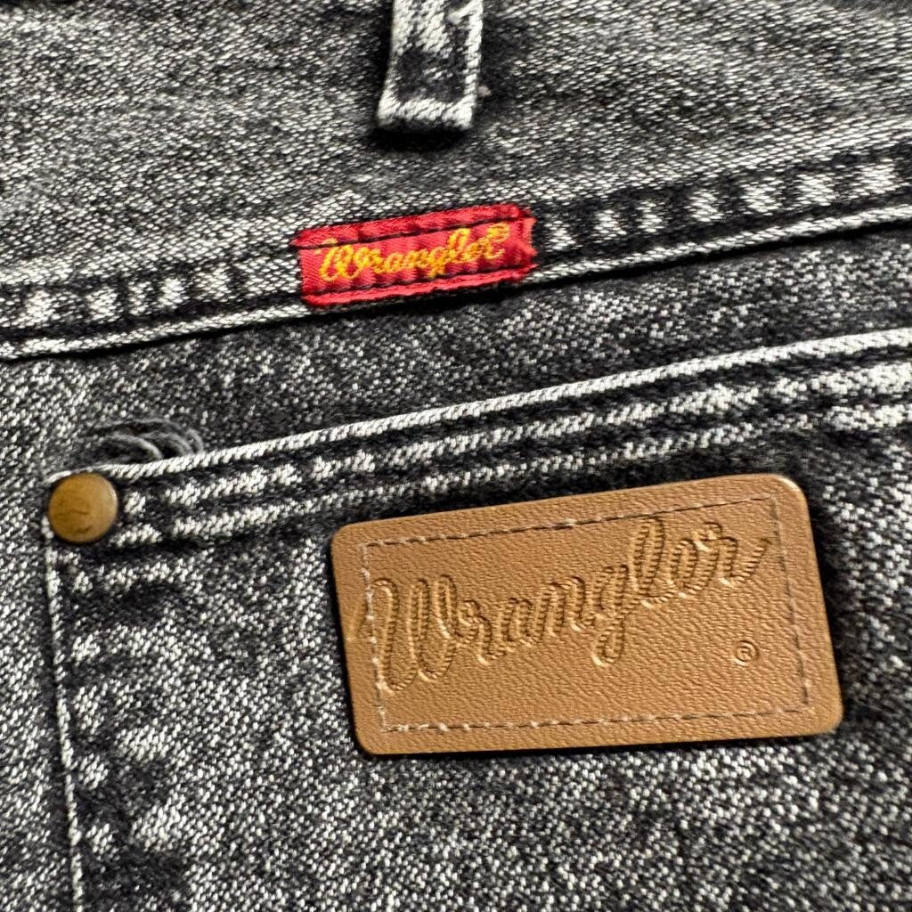 Vintage Wrangler 14MWZBF Acid Wash Jeans Womens Size 9x34 Gray Denim Made in USA