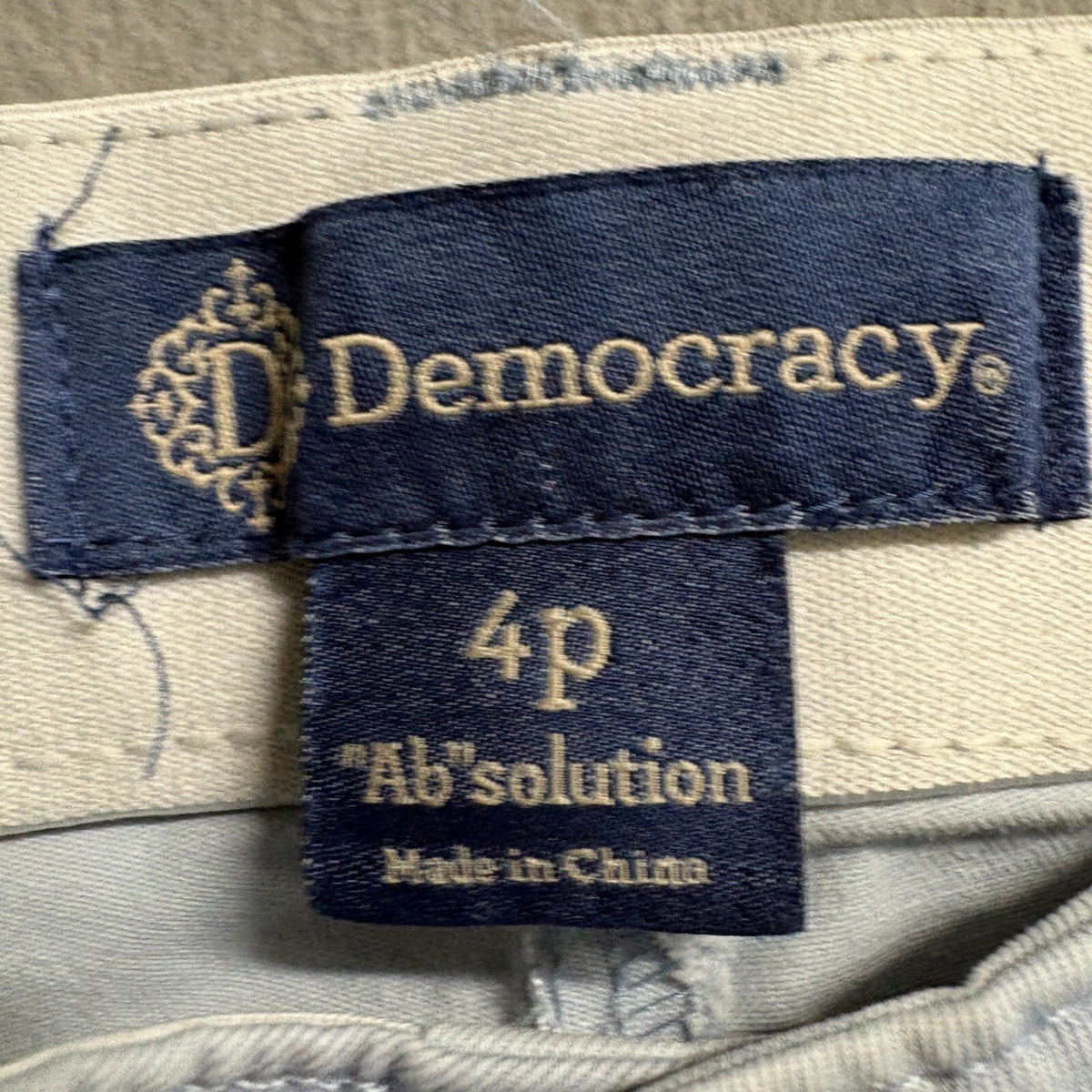 Democracy Absolution Camo Jeans Womens 4P Blue Gray Camouflage Stretch Crop