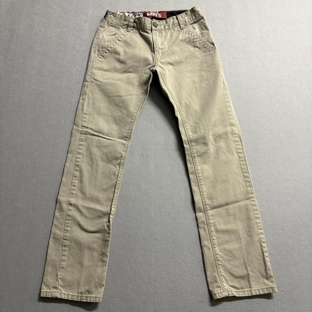 Levi's 511 Skinny Chino Pants Boys Size 16 Regular 28x28 Tan Khaki Cotton