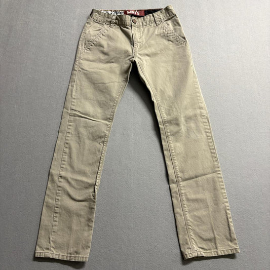 Levi's 511 Skinny Chino Pants Boys Size 16 Regular 28x28 Tan Khaki Cotton