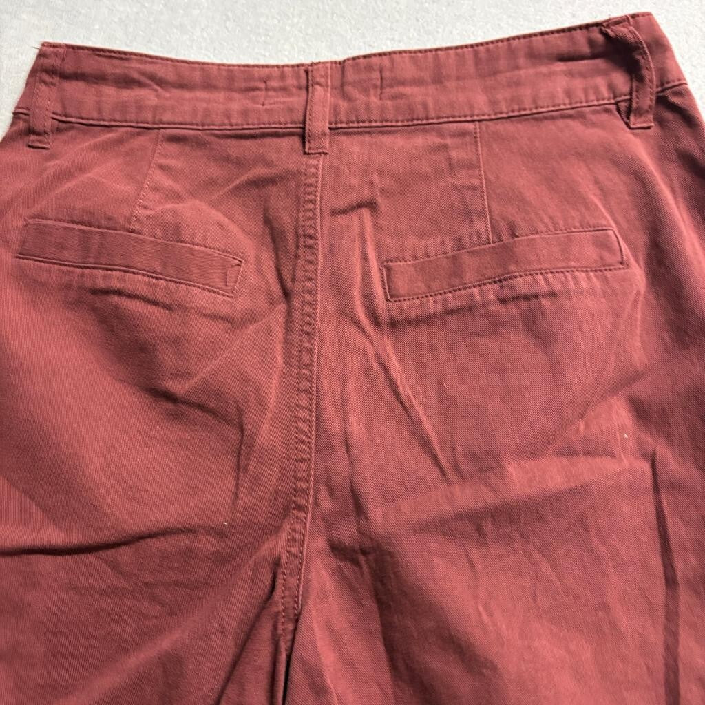 Indigo Rising Cargo Pants Womens 5/27 Red Cotton Wide Leg High Rise Utility