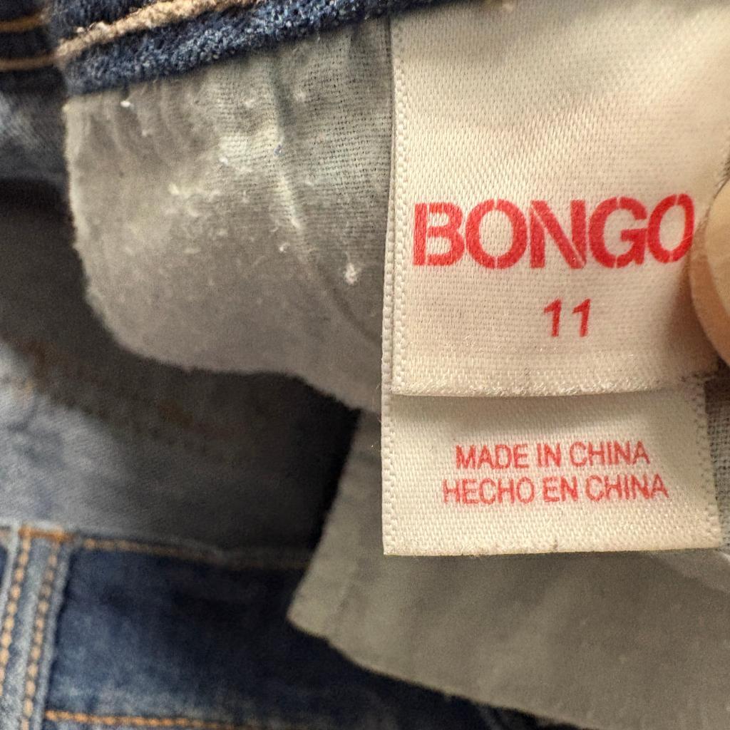 Bongo Skinny Jeans Womens Size 11 Blue Denim Stretch Mid Rise Faded Wash