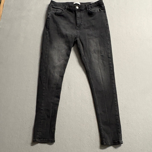 Legend London Women Skinny Jeans Size 34 Black Denim Lycra Stretch